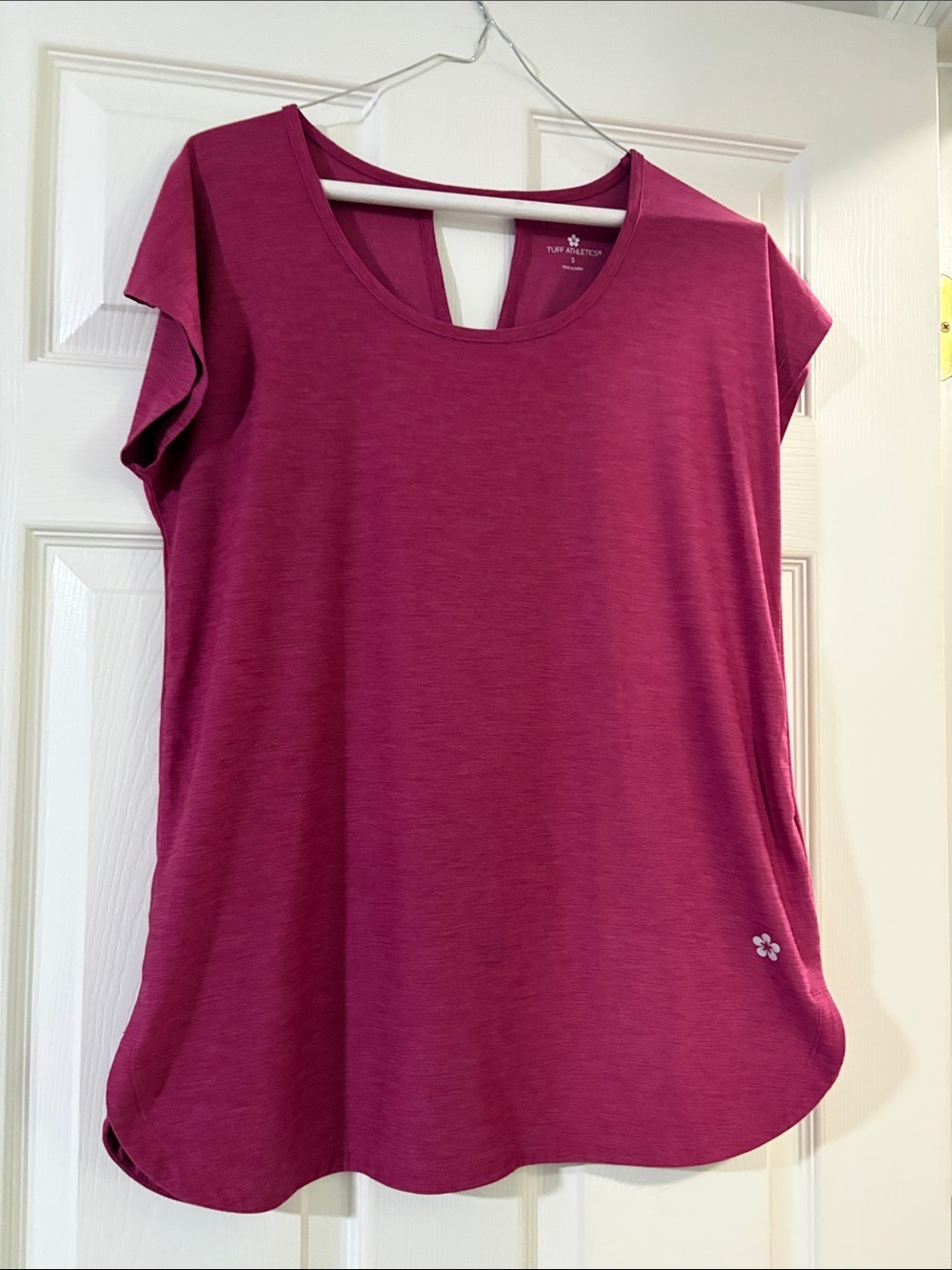 Tuff Athletics Women's Deep Berry Short Sleeve Scoop Tee